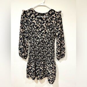Sugarlips Smocked Floral Long Sleeve Ruffle Dress size Small NEW